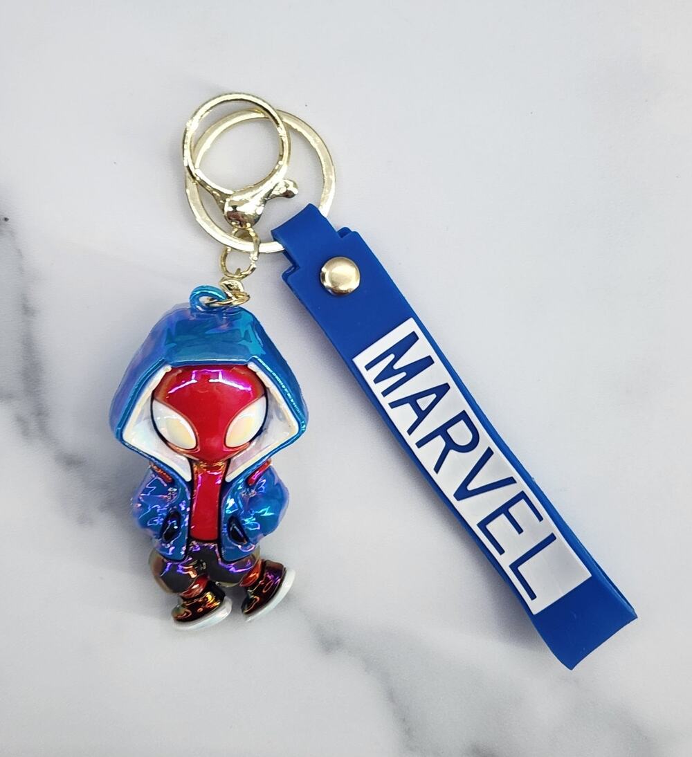 *NEW* Spider-Man Marvel Figure Keychain & Strap, Shiny Avengers Superhero